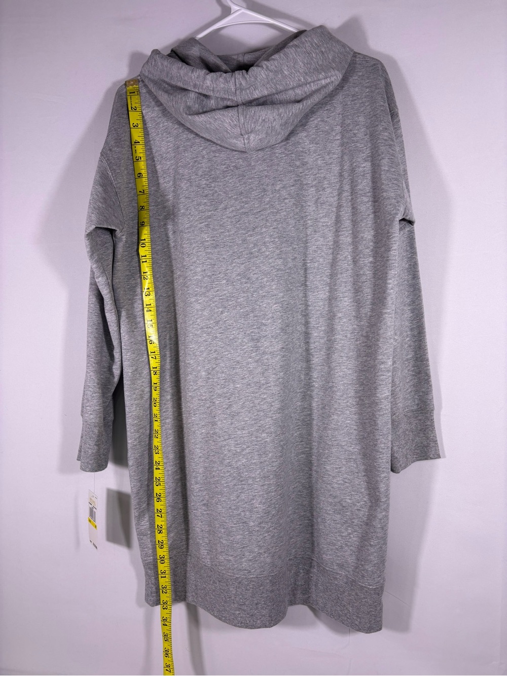 NWT Michael Kors Hoodie Dress Gray MK Logo Sweatshirt Dress Size Medium - Picture 2 of 9